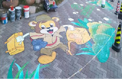 新余夏季画地面彩绘会遇到的问题