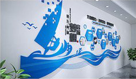 新余海浪主题文化墙如何设计?