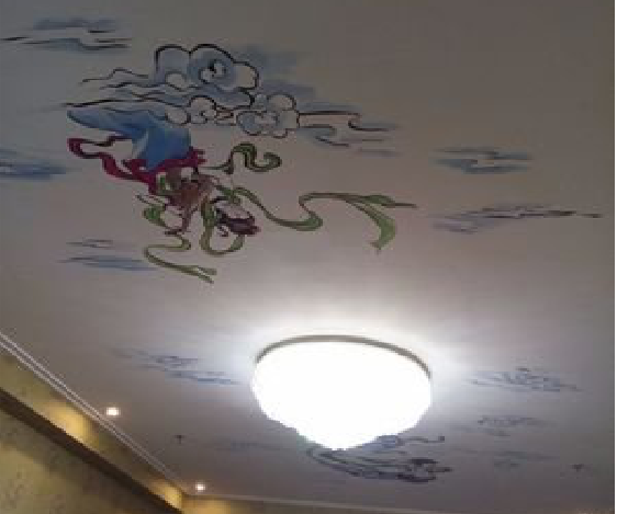 新余如何快速绘制天花板上的手绘墙？