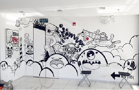 新余手绘墙并非传统涂鸦。